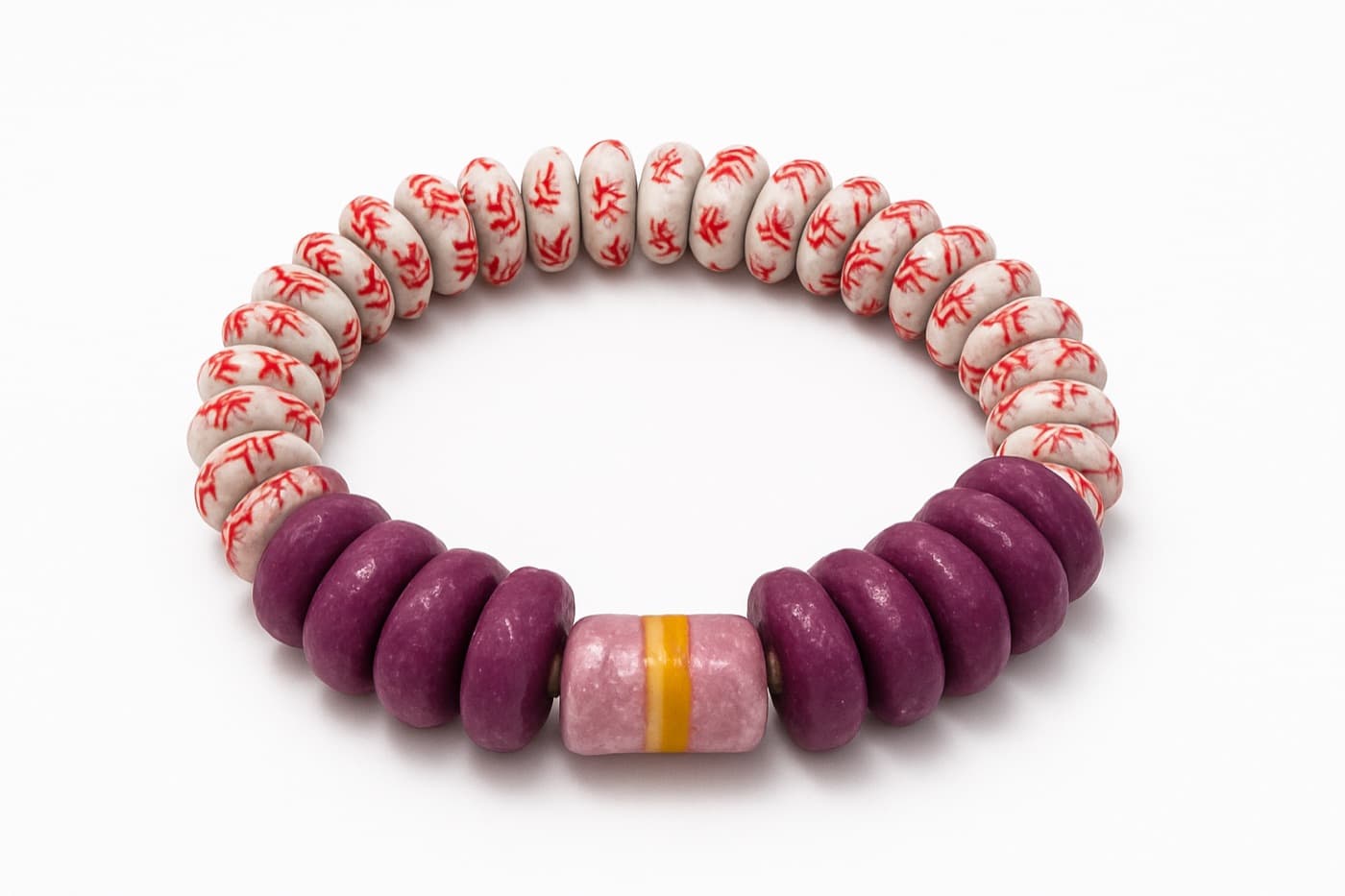 Purple Red White Bracelet