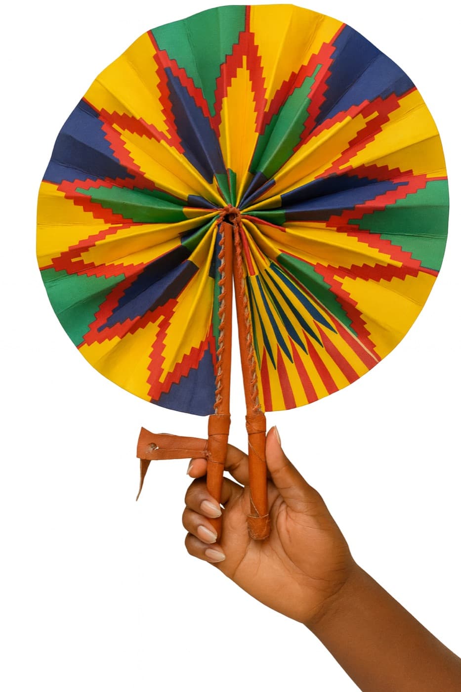 Burst Blue Orange Green Fan