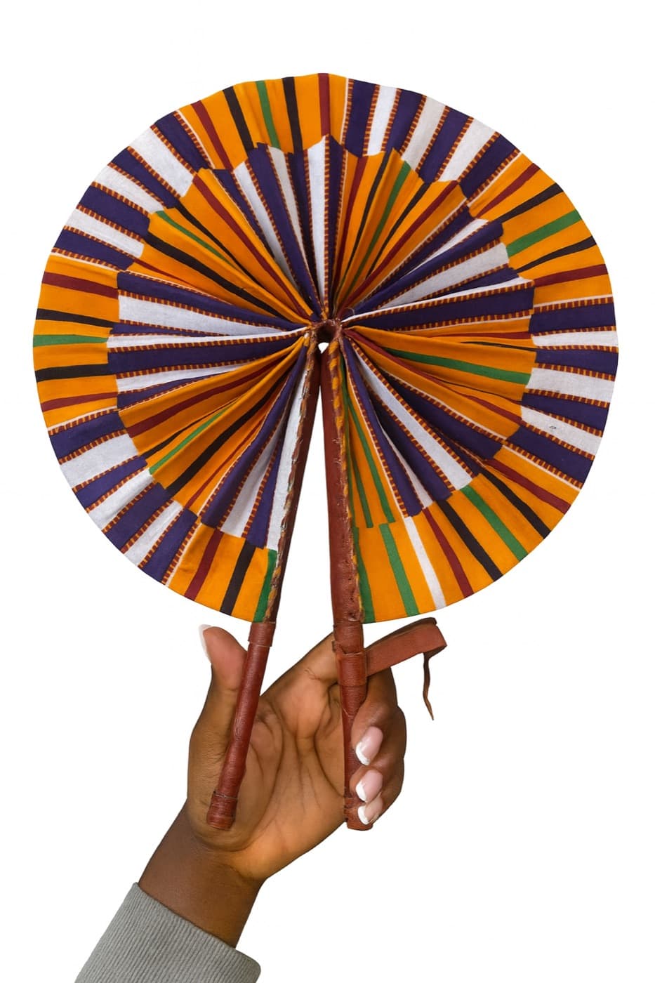 Burst Yellow Blue White Fan