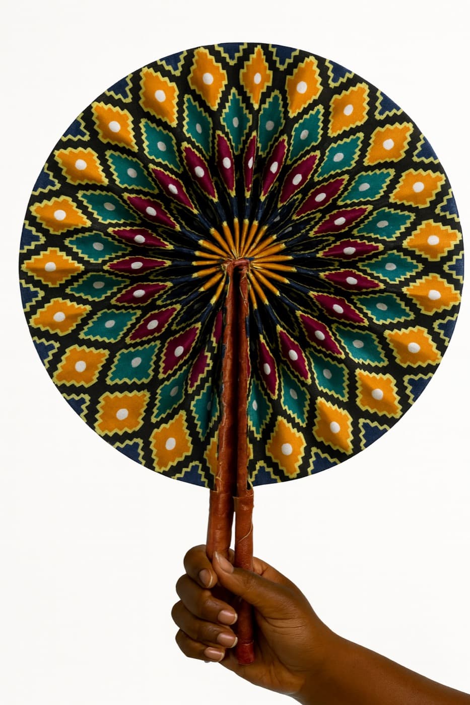 Diamonds Red Blue Yellow Fan
