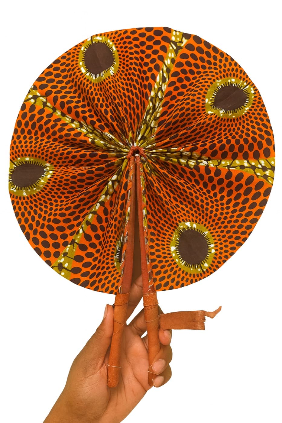Orange Brown Leapard Fan