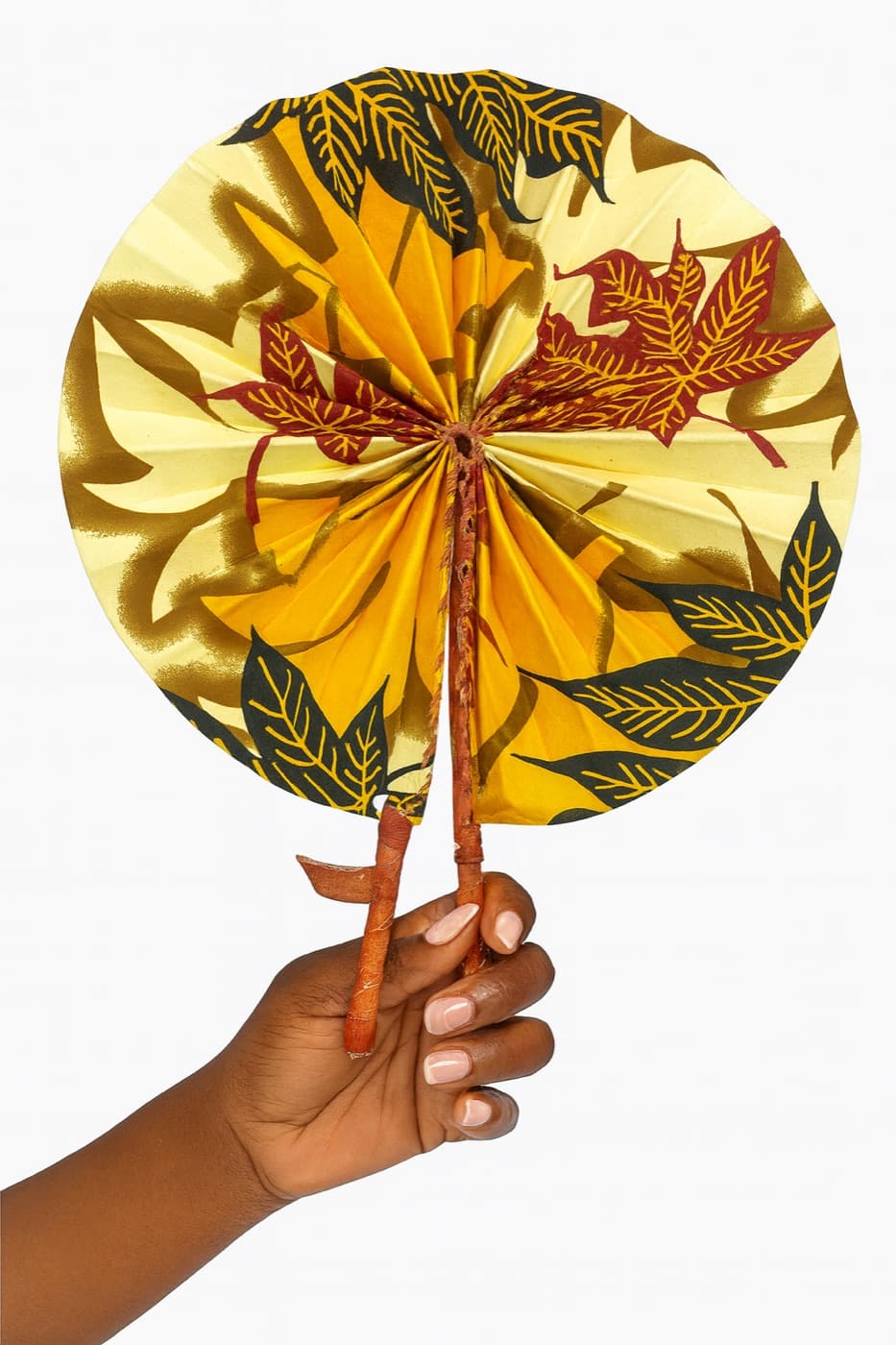 Yellow Floral Fan