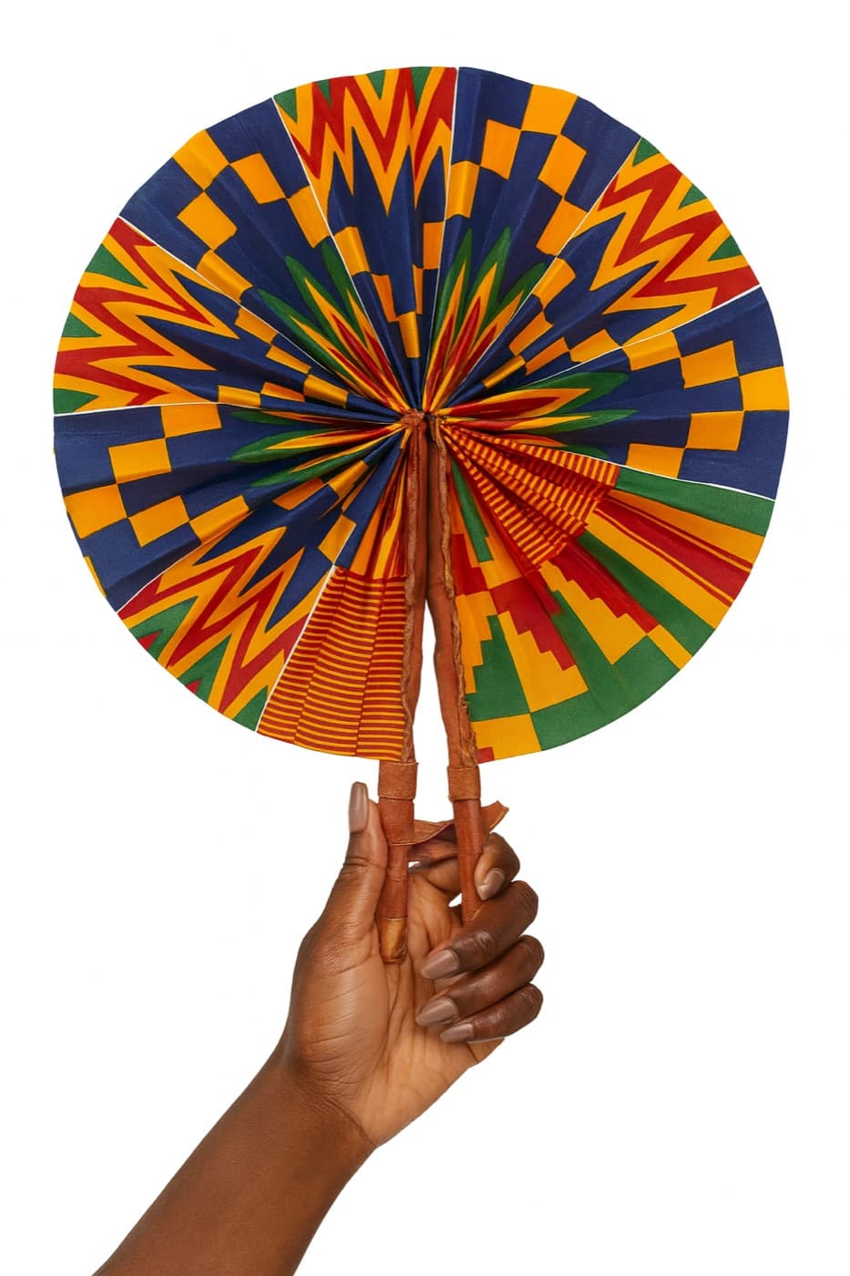 Yellow Blue Yellow Green Fan