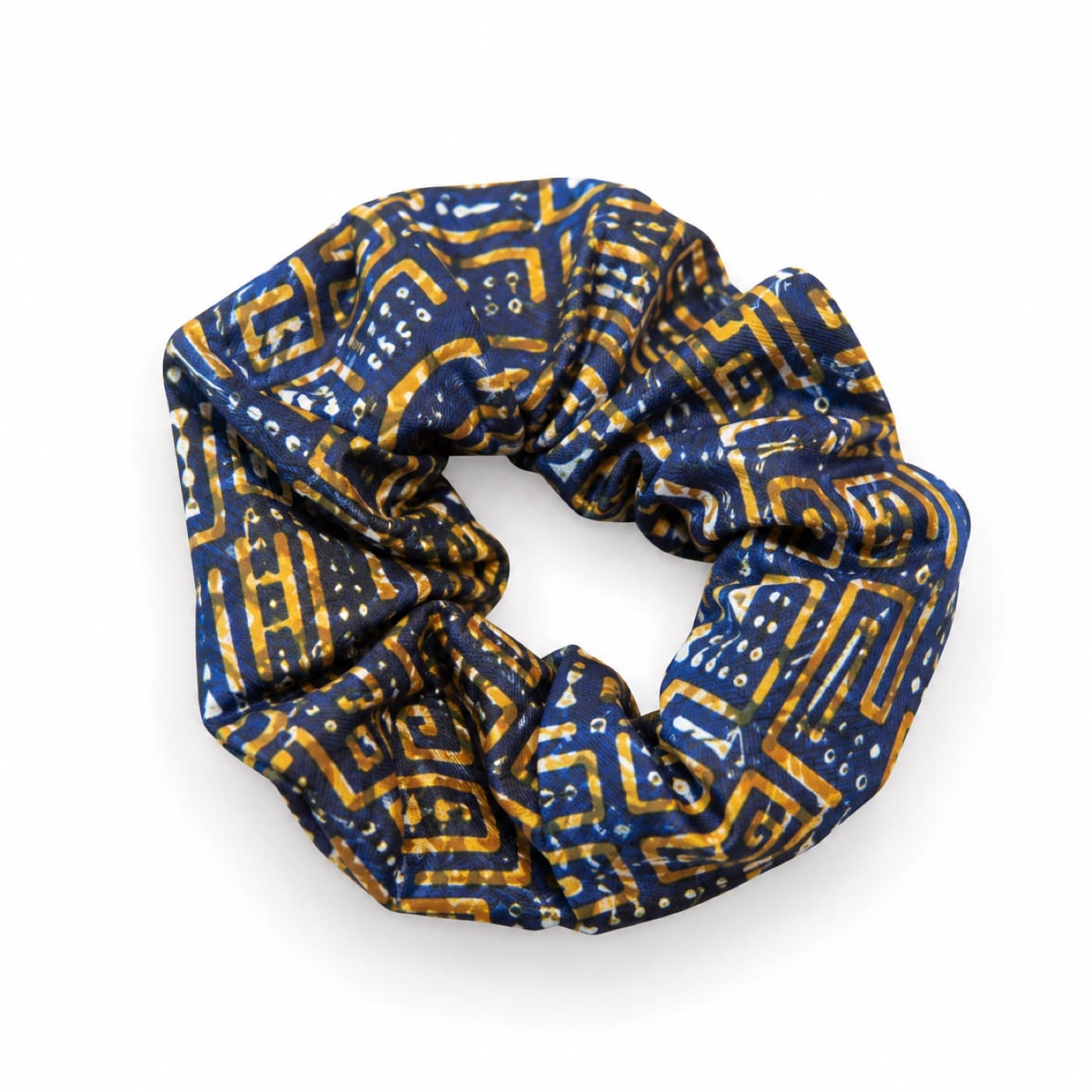Blue Yellow Line Scrunchie