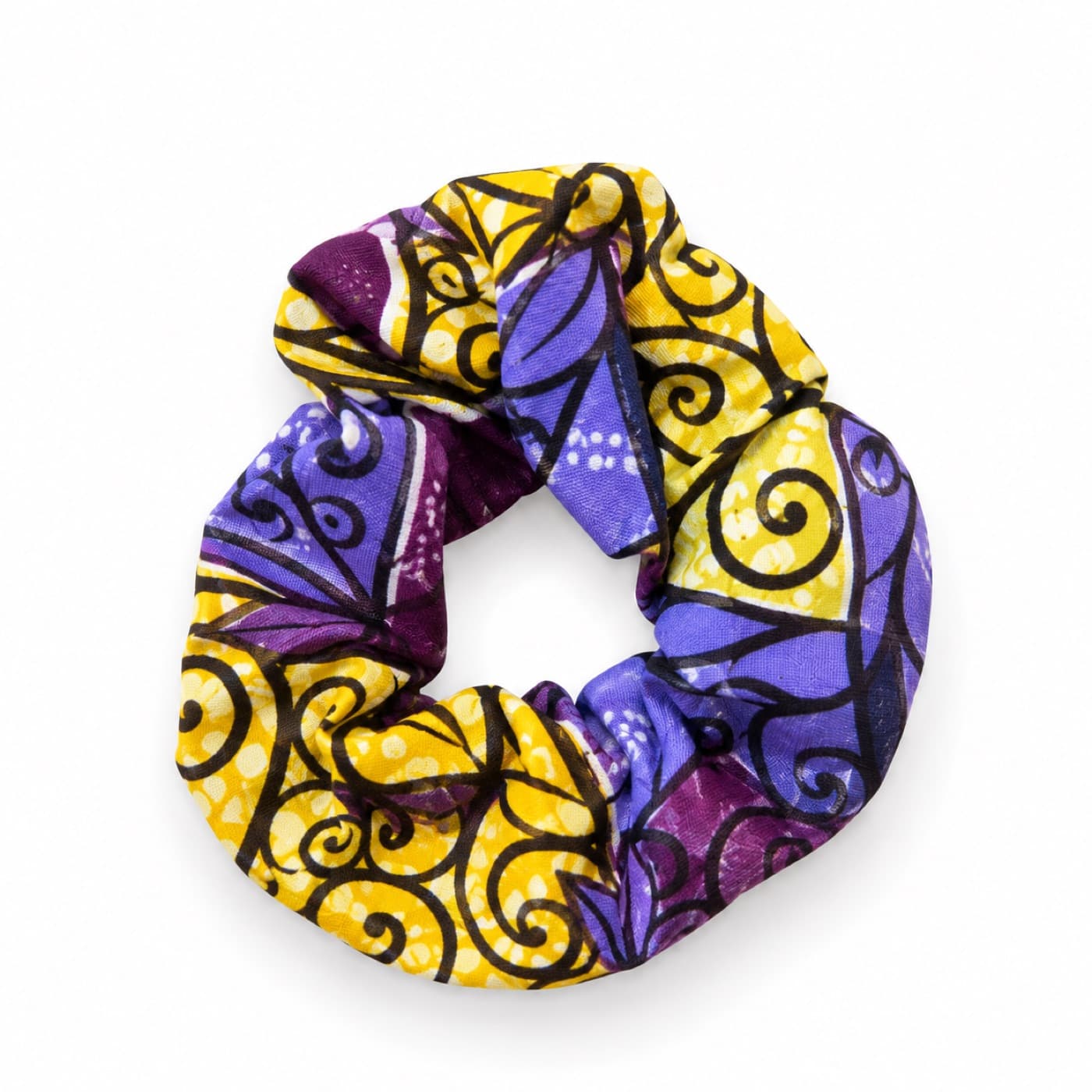 Purple Yellow Scrunchie
